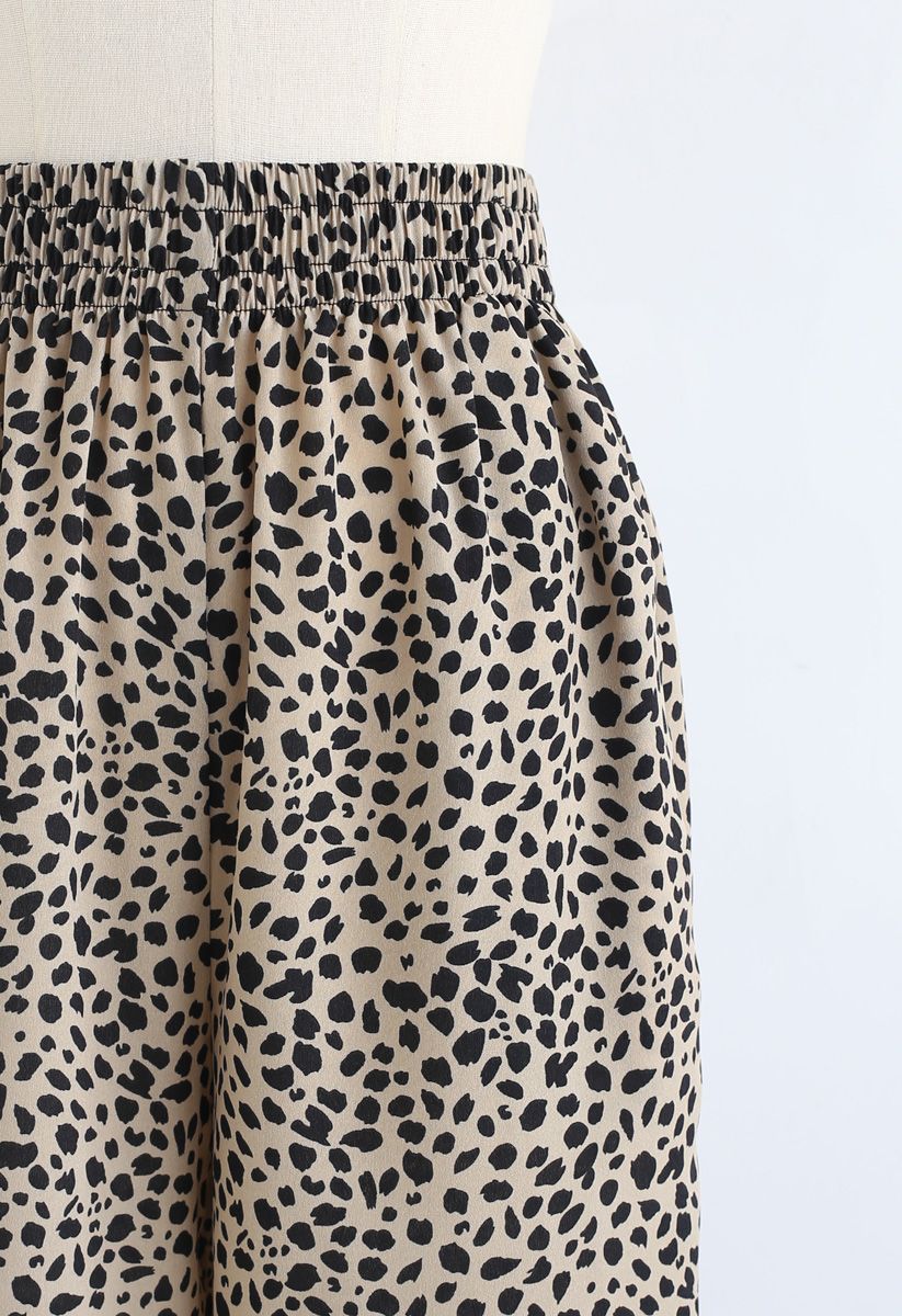 Lightsome Leopard Print Wide-Leg Pants