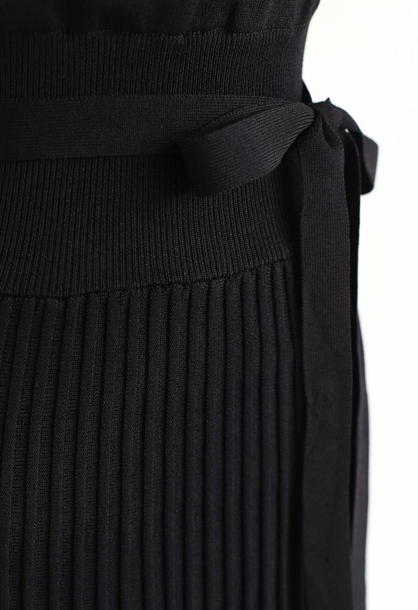 Effortless Charming Knit Dress in Black