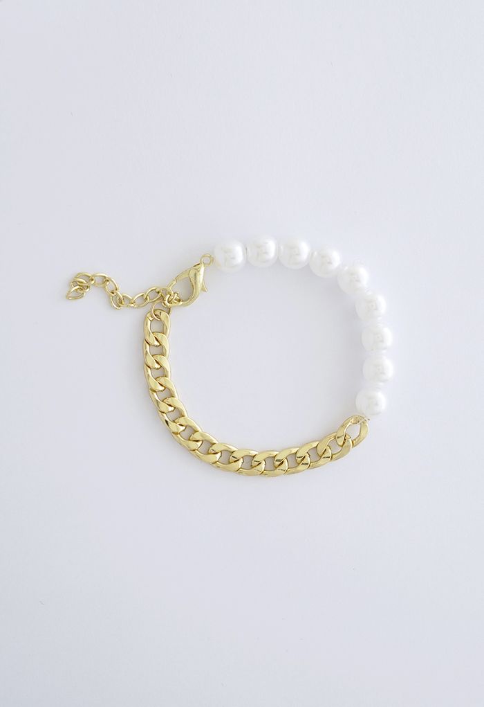 Chain and Pearl Bracelet