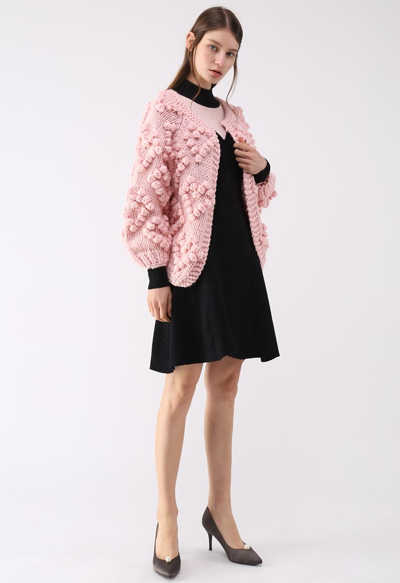 Knit Your Love Cardigan in Pink