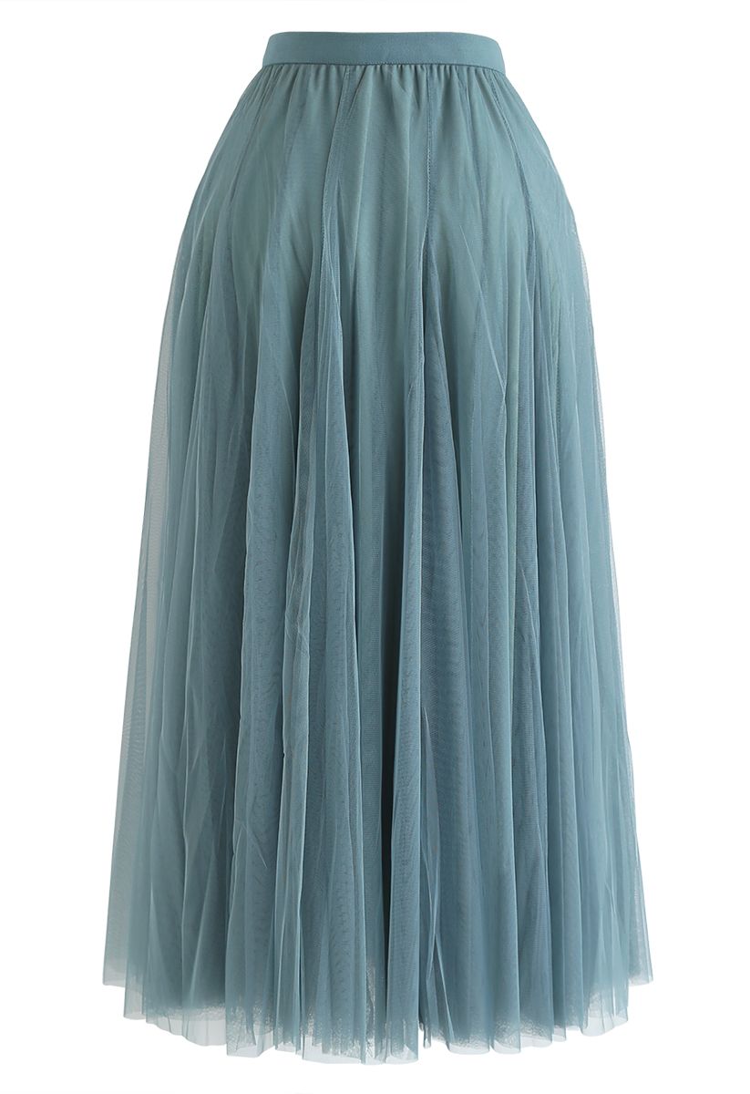 My Secret Weapon Tulle Maxi Skirt in Turquoise