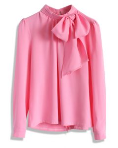Kiss Me Bow Top in Candy Pink 