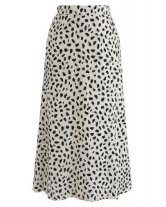 Something About Spot Chiffon Skirt in Ivory