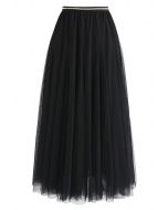 My Secret Weapon Tulle Maxi Skirt in Black