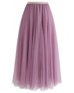My Secret Weapon Tulle Midi Skirt in Lilac